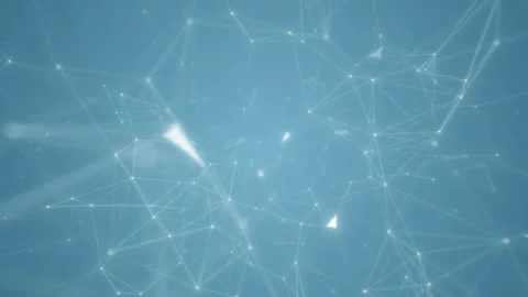 Abstract moving background triangles, dots and lines are connecting with shine Stock Footage 114257681