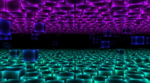 Abstract Moving Blocks Background - Loop Stock Footage 39634135