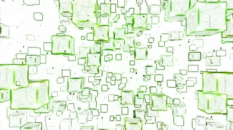 Abstract Moving Blocks Background - Loop Green Stock Footage 57334484