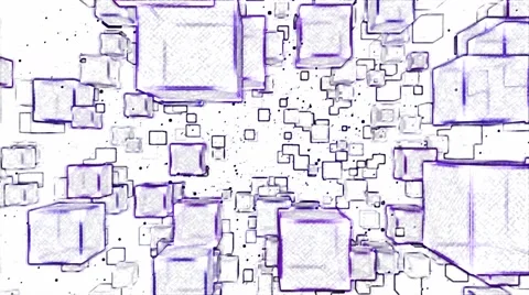 Abstract Moving Blocks Background - Loop Purple Stock Footage 57356648