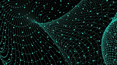 Abstract moving blue particle field Stock Footage 140101017