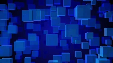 Abstract moving blue Squares background Stock Illustration