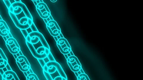 Abstract moving Chain transparency pattern blue gradient color illustration Stock Footage 95720612