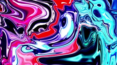 Abstract Moving colorful Surface Liquid Paint splash stylish Texture background Stock Footage 194464707