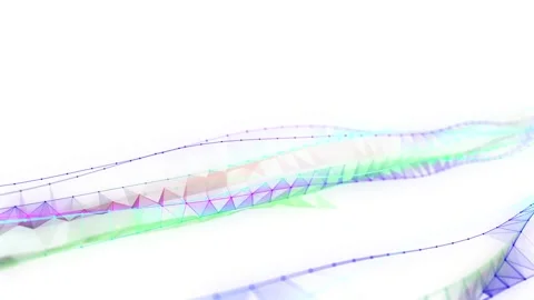 Abstract moving DNA wave with colors dots and lines. Music sound background. Stock-Footage 247553236