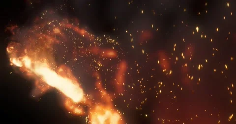 Abstract Moving Flames Stock Footage 195104296