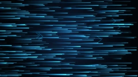 Abstract moving flow of data stream with glowing lines on dark background d.. Stock Footage 346973603