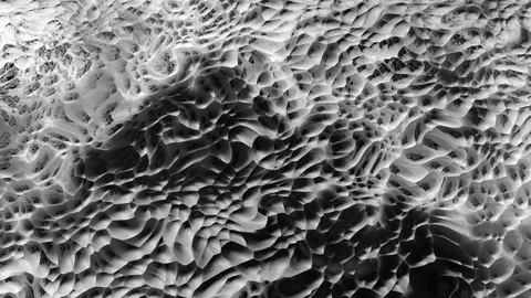 Abstract moving fluid, black and white background Stock Footage 233728420