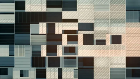 Abstract moving freight containers Flat design element 3d render loop animation Stock Footage 154588985