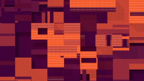 Abstract moving freight containers. Isometric 3d rendering loop animation Stock Footage 136727333