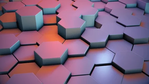 Abstract moving hexagon background. 4K Stock Footage 125796386