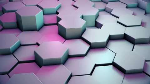 Abstract moving hexagon background. 4K Stock Footage 125796438
