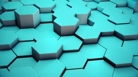 Abstract moving hexagon background. 4K Stock Footage 125796494