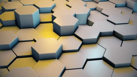 Abstract moving hexagon background. 4K Stock Footage 125796525