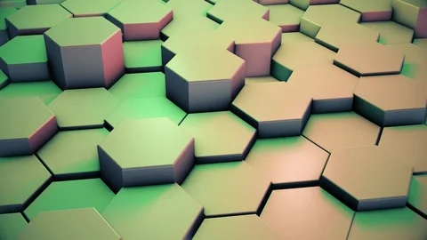 Abstract moving hexagon background. 4K Stock Footage 125796586
