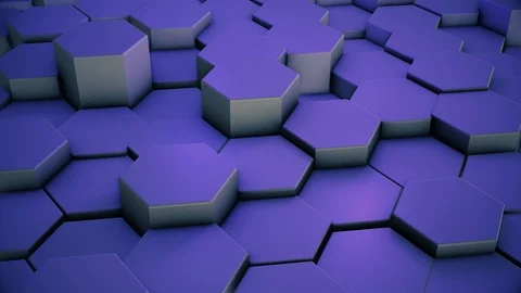 Abstract moving hexagon background. 4K Stock Footage 125796655