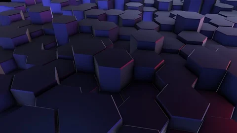 Abstract moving hexagons Stock Footage 123367772