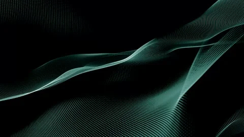 Abstract moving lines and dots Particles cyber Digital Data Network background.  Stock-Footage 259801679