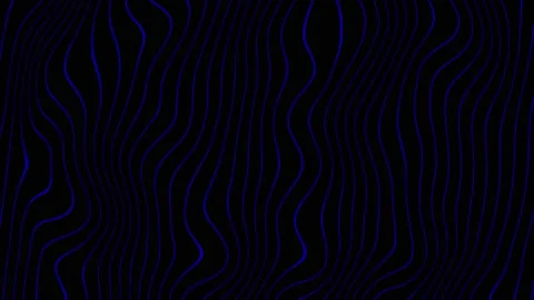 Abstract moving lines animation. Neon blue tiny lines waving on black background Stock-Footage 311028284