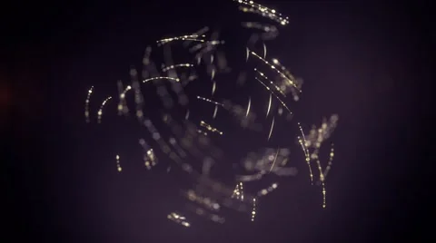 Abstract moving lines creating elegant ball shaped element with drops of dew on Stock Footage 60831037