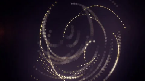 Abstract moving lines creating elegant ball shaped element with drops of dew on Stock Footage 60831049