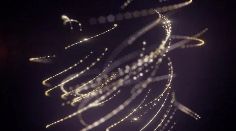 Abstract moving lines creating elegant ball shaped element with drops of dew on Stock Footage 60831051