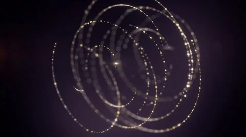 Abstract moving lines creating elegant ball shaped element with drops of dew on Stock Footage 60831083