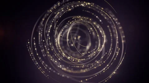 Abstract moving lines creating elegant ball shaped element with drops of dew on Stock Footage 60831108