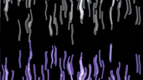 Abstract moving merging lines, on a black background Video stock 257785137