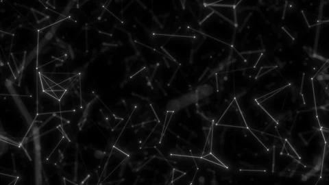 Abstract moving mesh lines abstract geometrical background moving lines and dots Stock Footage 105320615