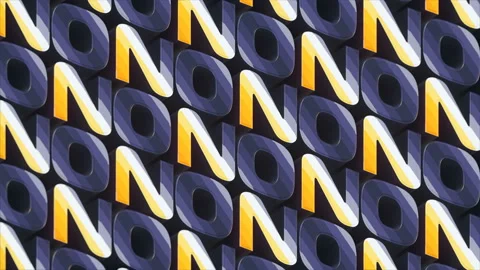 Abstract moving multi colored texture with words NO. 3d render loop animation 4K Stock Footage 145089147