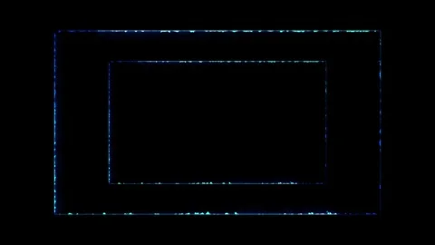Abstract moving neon rectangle frame animation background, neon line concept. Stock Footage 309845544