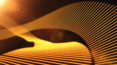 Abstract Moving Orange Line Pathway Crossing Waving Back and Forth Stock Footage 126019529