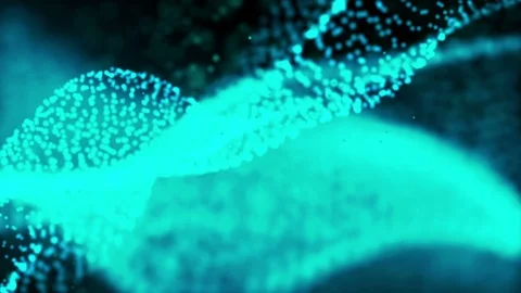 Abstract moving particle wave background Stock Footage 125267169