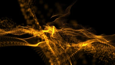 Abstract moving particle wave background Stock-Footage 125333308