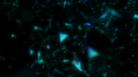 Abstract moving particles generated motion graphic background animation Stock Footage 114313128