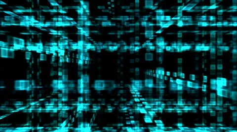 Abstract Moving Rectangles Animation - Loop Blue Stockbeeldmateriaal 40185876