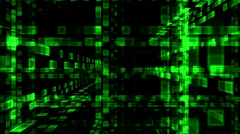 Abstract Moving Rectangles Animation - Loop Green Stock Footage 40187357