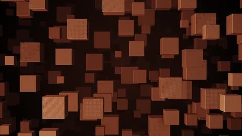 Abstract moving red Squares background Stock Illustration