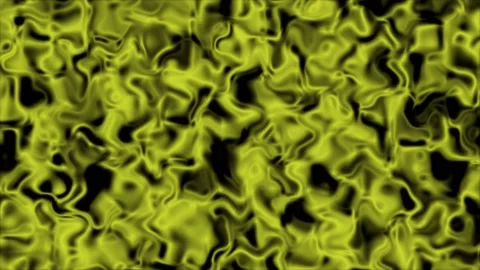 Abstract moving round elements on yellow background. Seamless liquid animation Stock Footage 185648083