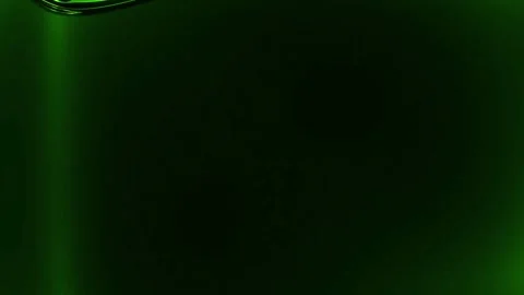 Abstract moving shiny green liquid metal surface in motion on black backgroun Stock-Footage 341970233