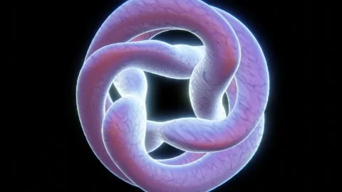 Abstract moving spooky snake skin texture twisted glowing illuminated spiral Stock Footage 253297549