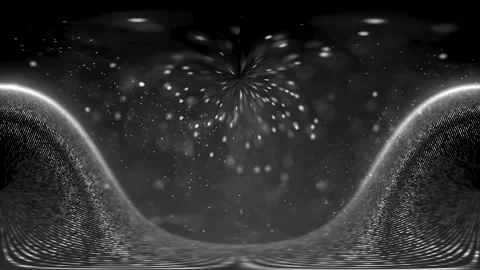 Abstract moving substance, glowing particles, black and white background Stock Footage 233420072