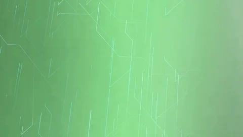 Abstract moving thin lines on green background. Futuristic network design Stock Footage 106902974