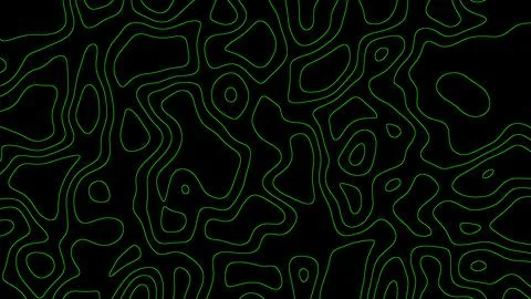 Abstract moving topographic line map terrain contour background Stock Illustration