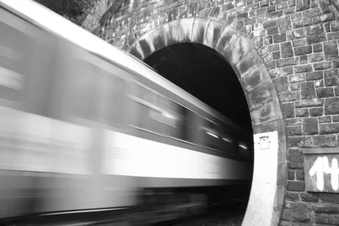 Abstract moving train Stock Photos