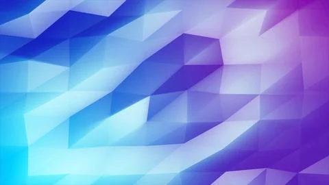Abstract moving triangles blue purple low poly digital futuristic. Abstract b Stock Illustration