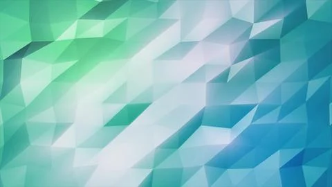 Abstract moving triangles green low poly digital futuristic. Abstract backg.. Illustrazione stock