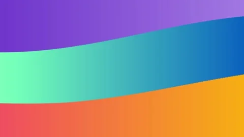 Abstract moving waves background with colorful gradient of purple teal and .. Vídeo Stock 333835349