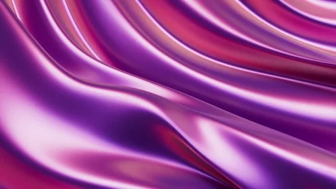 Abstract moving waves of purple silk fabric with metallic reflection in slo.. Stock Footage 327524238